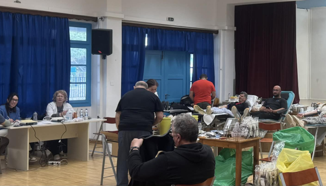 Πρώτη ημέρα της αιμοδοσίας στο ΓΕΛ Μήλου